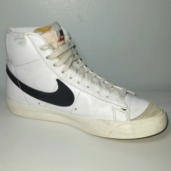 🎀 Nike Blazer Mid 77 Vintage White Black 6.5 W - Picture 10 of 13